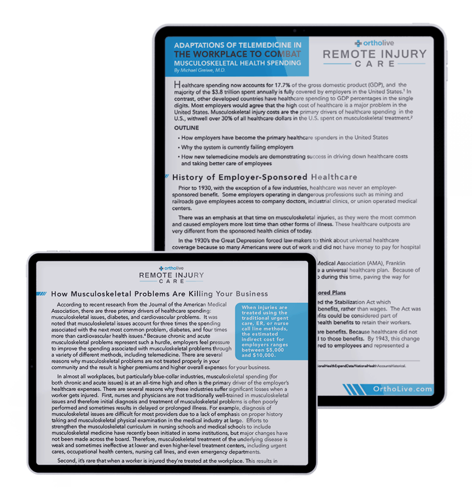 [White Paper] Adaptations of Telemedicine in the Workplace to Combat Musculoskeletal Health Spending
